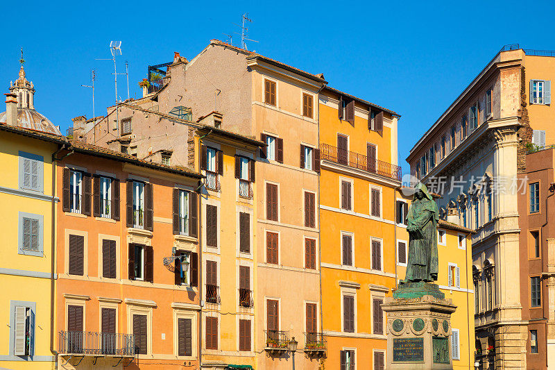 Campo De Fiori，罗马，佐丹奴布鲁诺雕像